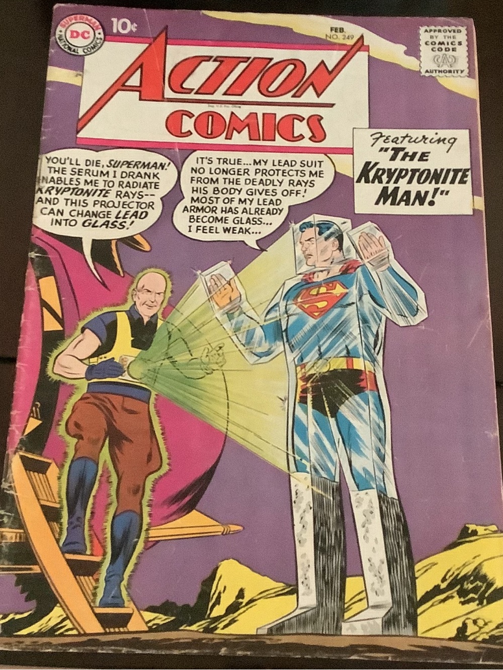 Action Comics #249 The Kryptonite Man! VG+ 4.5